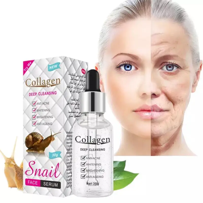 Сыворотка для лица с экстрактом коллагеном и улиткой анти старение гиалуроновая