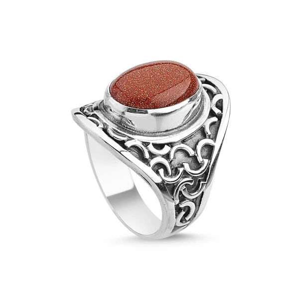 

Серебряное 925 пробы кольцо ручной работы со звездами