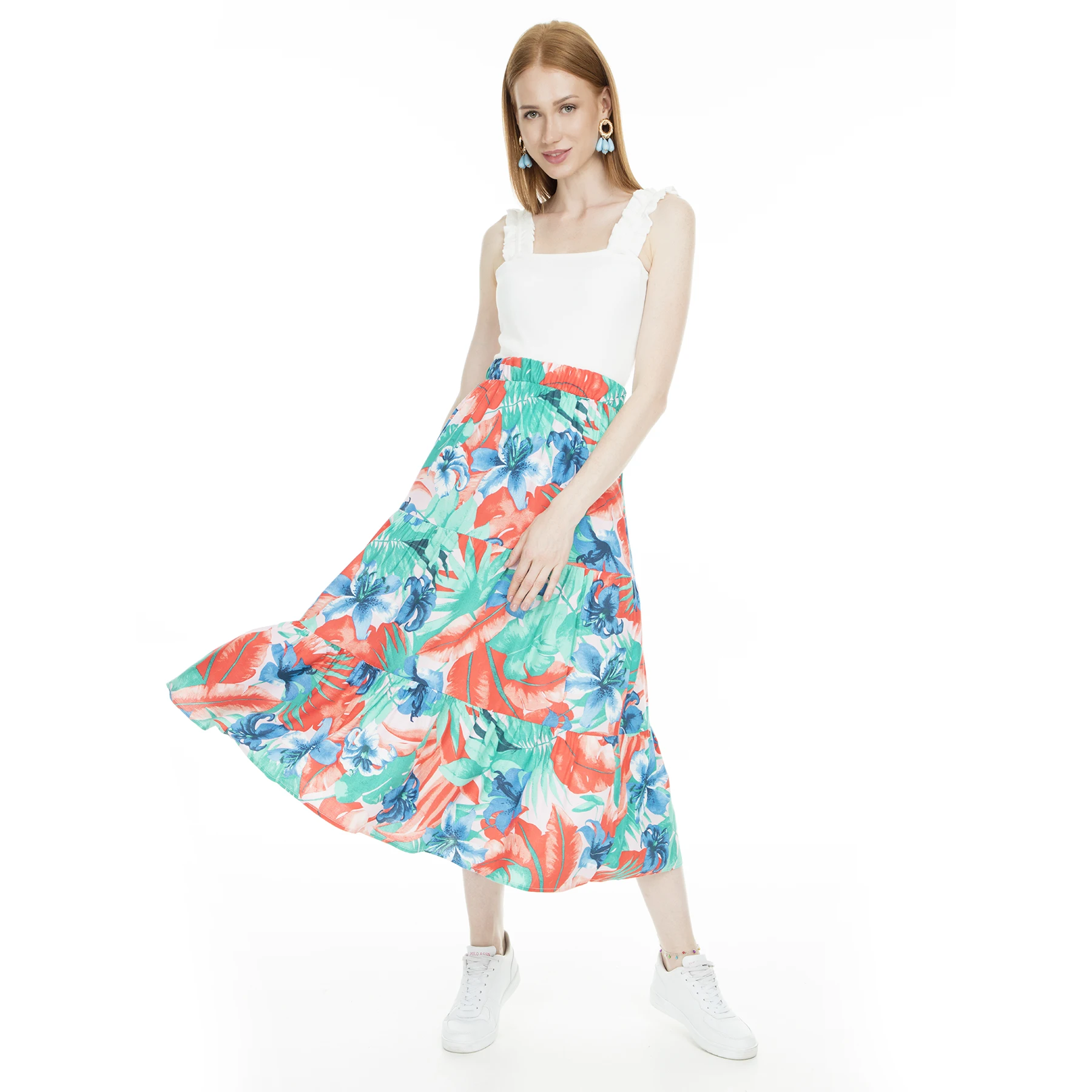 Женская длинная юбка с узором Lela 5302943|Женские юбки| |