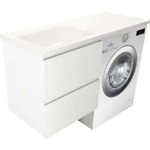 Тумба с раковиной Эстет Даллас Люкс 140L подвесная под стиральную машину два ящика