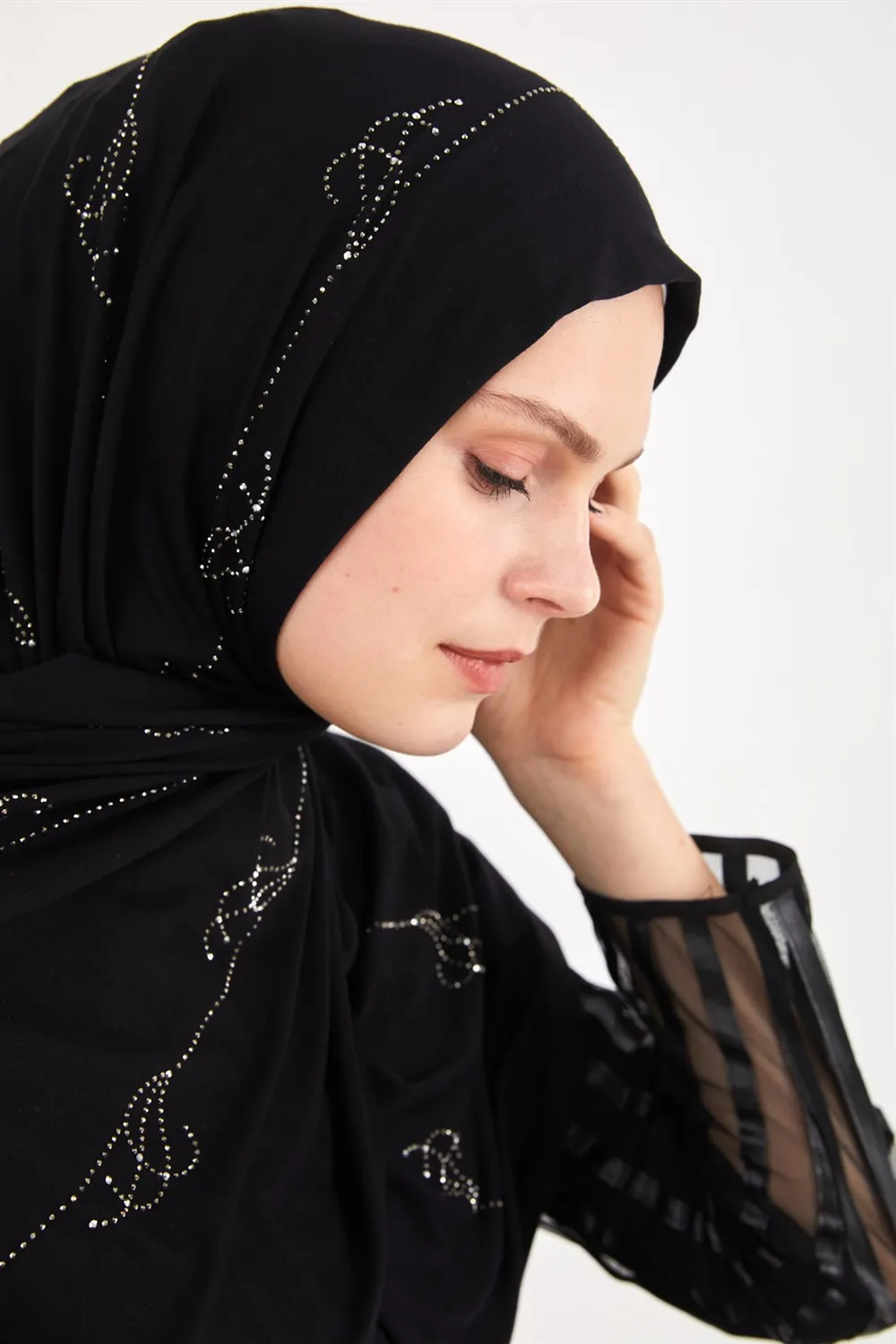 Хиджаб, тюрбан, шарф, камень, ручная вышивка, специальный дизайн, разница в мусульманской женской одежде, мусульманская Мода, Турция, свадьба