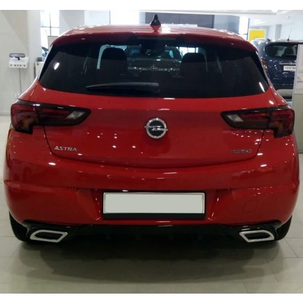 Для Opel Astra K насадка на задний бампер диффузор выхлопная труба рояль черный