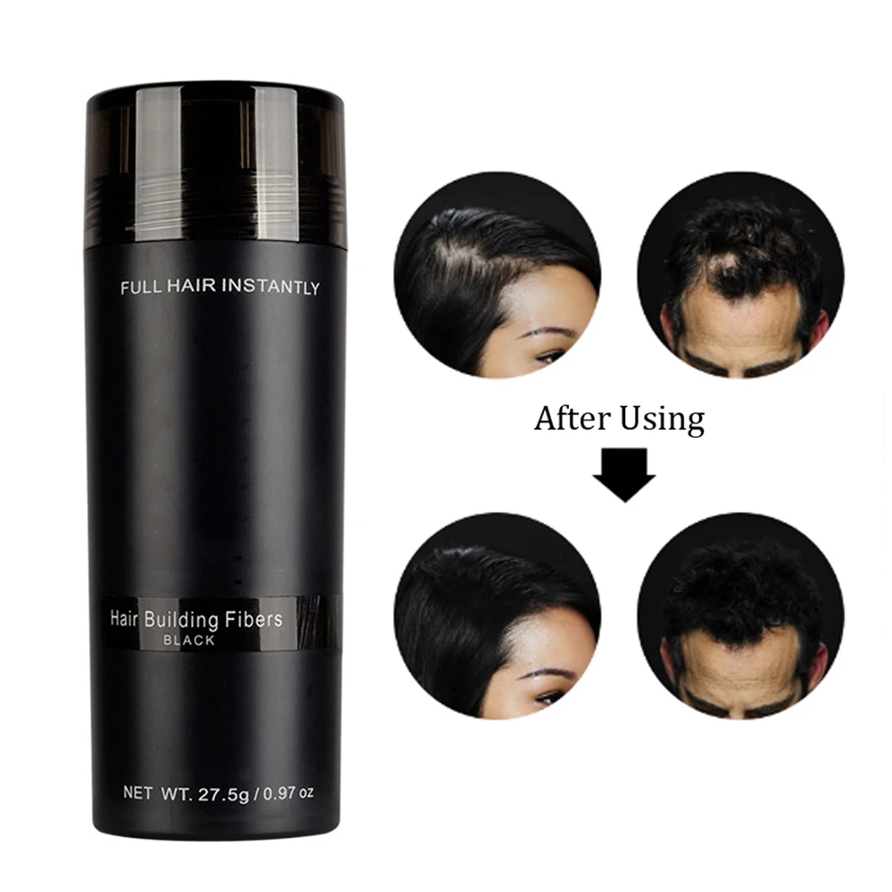 Authentic Keratin Hair Loss Building Fibers+Applicator Spray+27.5g Hairline Optimizer Dense organic 9 Colors Hair Growth Powder