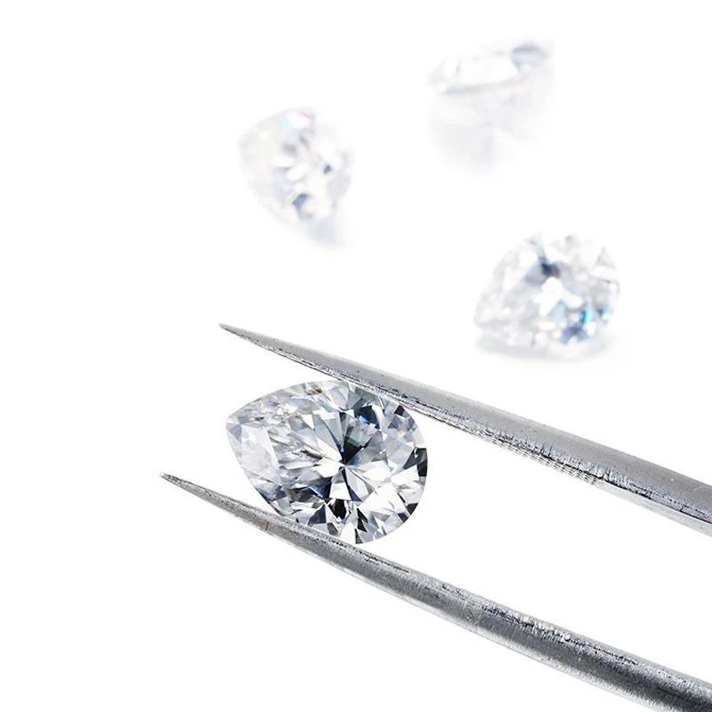 RICA FELIZ White D color Moissanite Pear Cut Loose Beads Lab Grown Diamond Gem Decorative Jewelry Stones With Certificate RicaFeliz • 2022