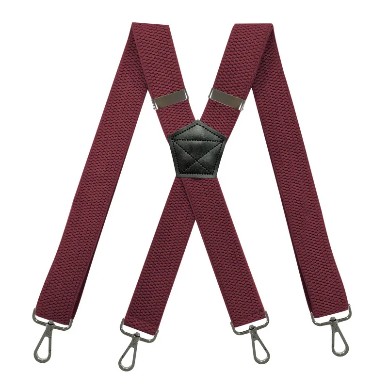 Suspenders with Swivel Hooks for Men Work Heavy Duty Y Back 1.4inch Wide Adjustable Elastic Jeans Trouser Braces Belt Loop Strap