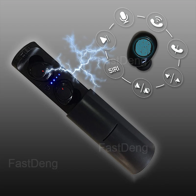 tws wireless bluetooth compatible earbuds sports waterproof noise cancelling deep bass earphones with microphone in ear headsets free global shipping