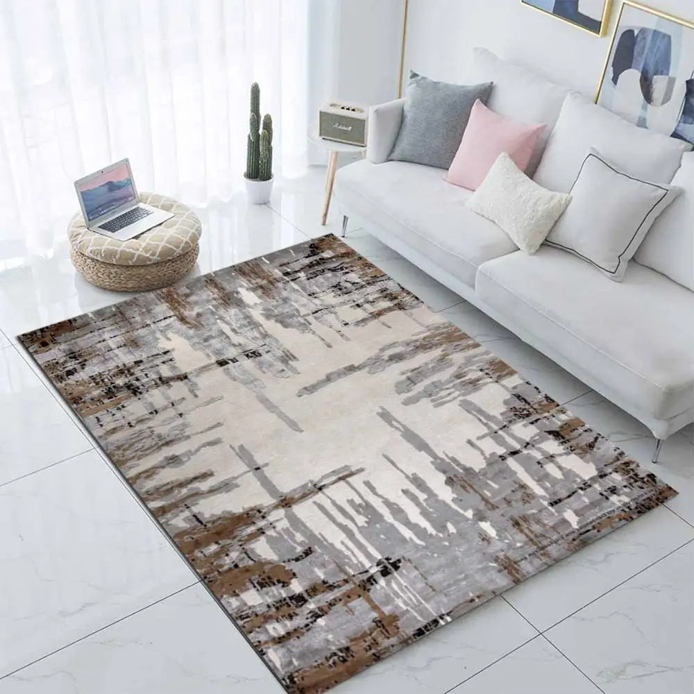 Серая коричневая Скандинавская линия Nordec нескользящий коврик из микрофибры с 3d