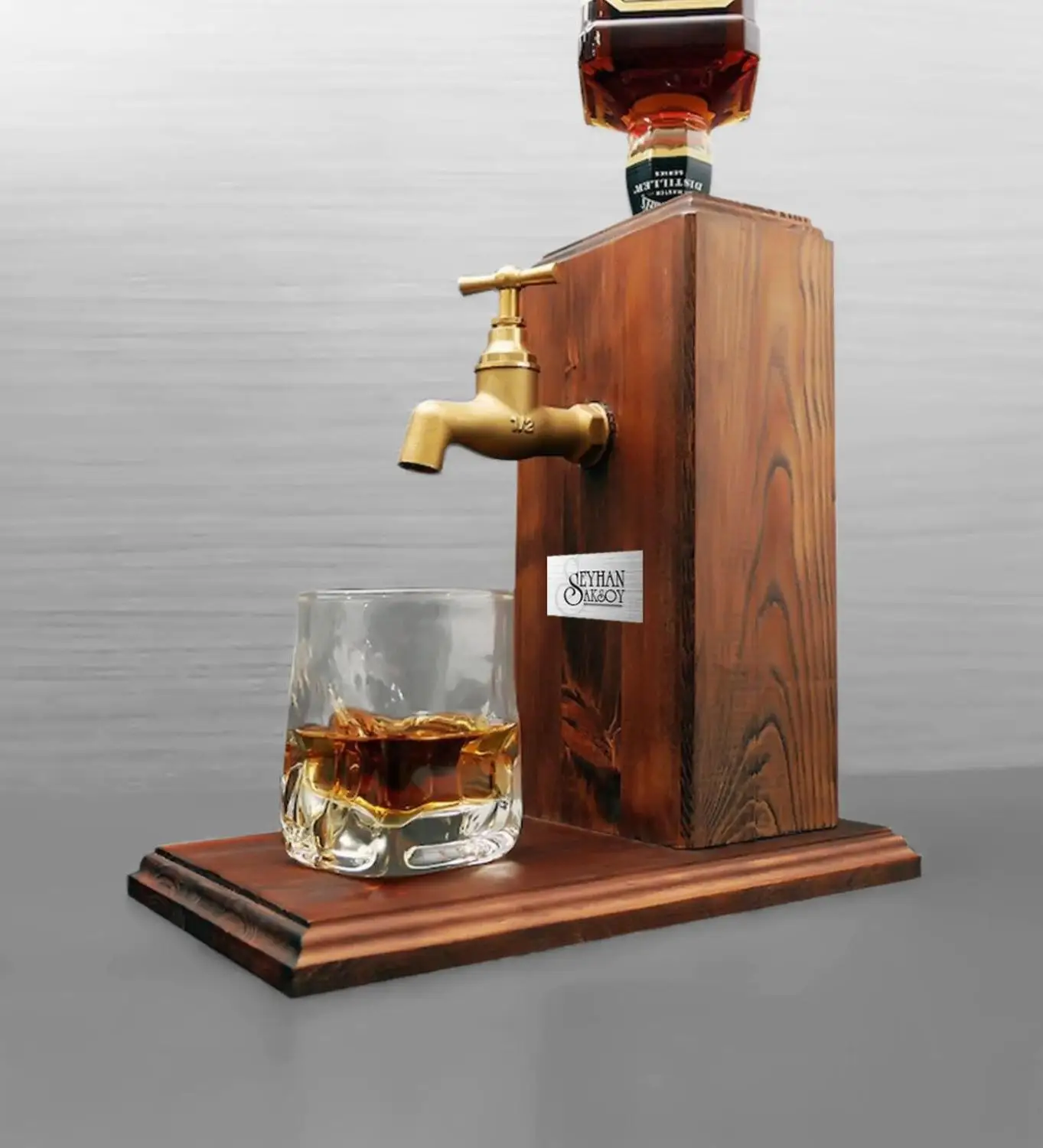 Деревянная подставка кран для виски вина текилы украшение дома натуральное