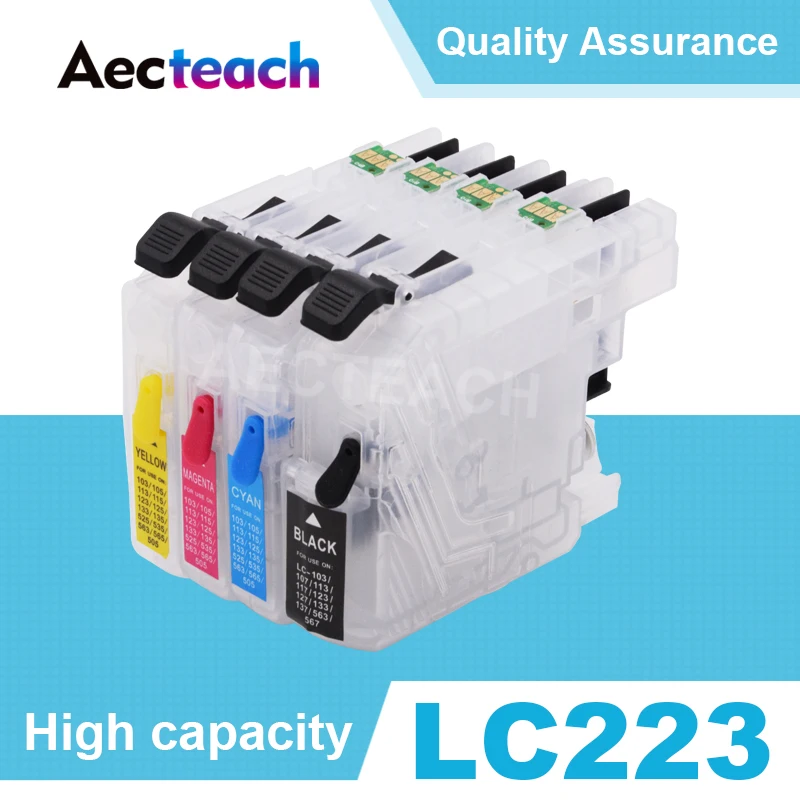 Aecteach пустые чернильные картриджи для принтера Brother LC223 XL LC 221 223 225 227 229 MFC-J4420DW J4620DW