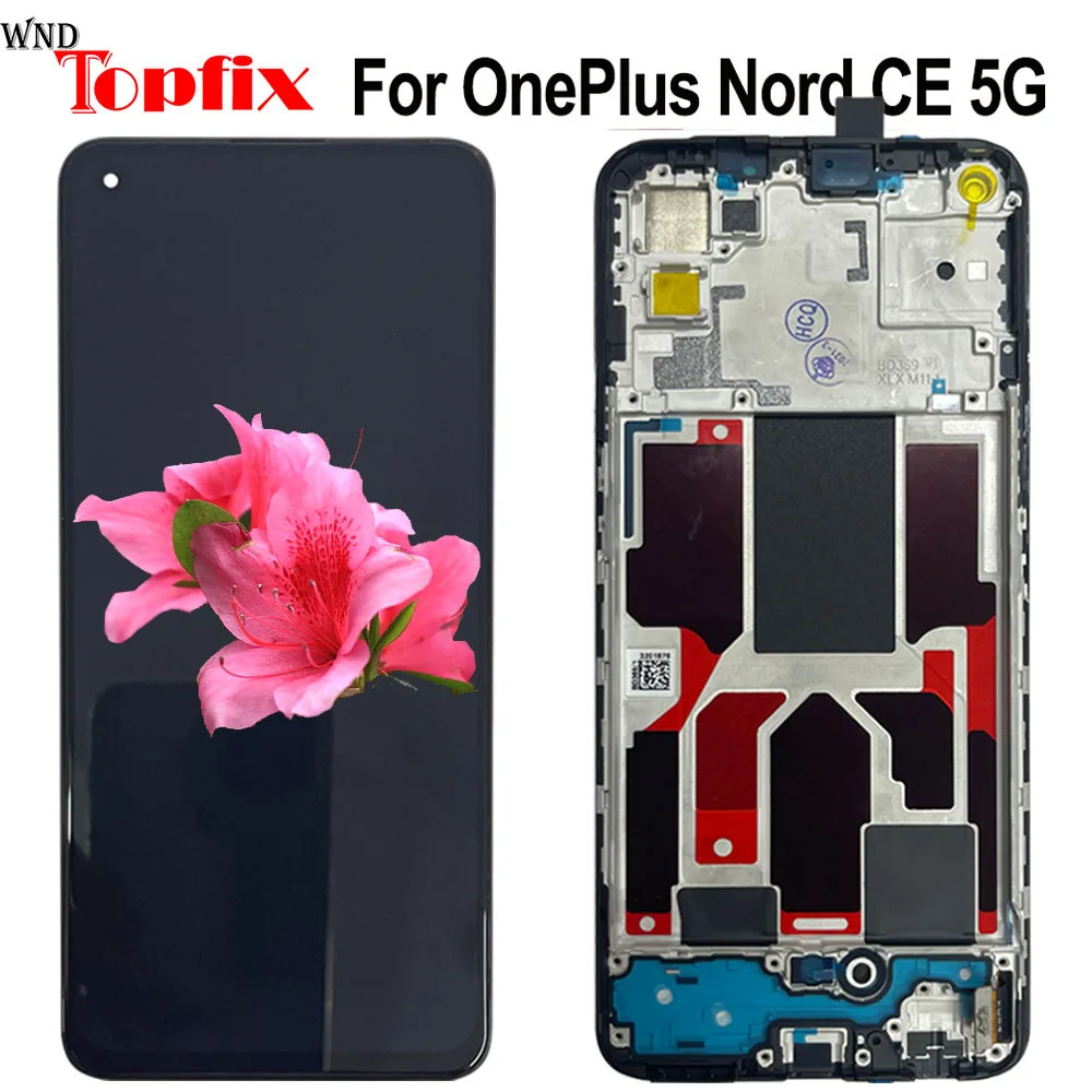 

100% Tested 6.43" For Oneplus Nord CE 5G LCD Display Touch Screen Digitizer Assembly Replacement Screen For Oneplus Nord CE LCD