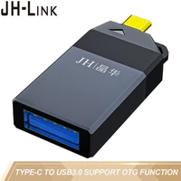 jh link type c to usb3 0 adapter male to female converter for mobile phone notebook pc external keyboard mouse alloy