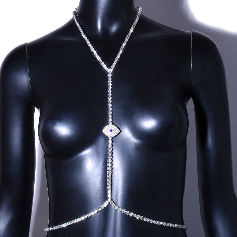 Сексуальный пляжный бюстгальтер сглаза цепочка для тела бикини женские