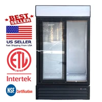 nsf etl new commercial merchandiser refrigerator cooler 2 slide door 44 x 20 x 77 44 inches p688