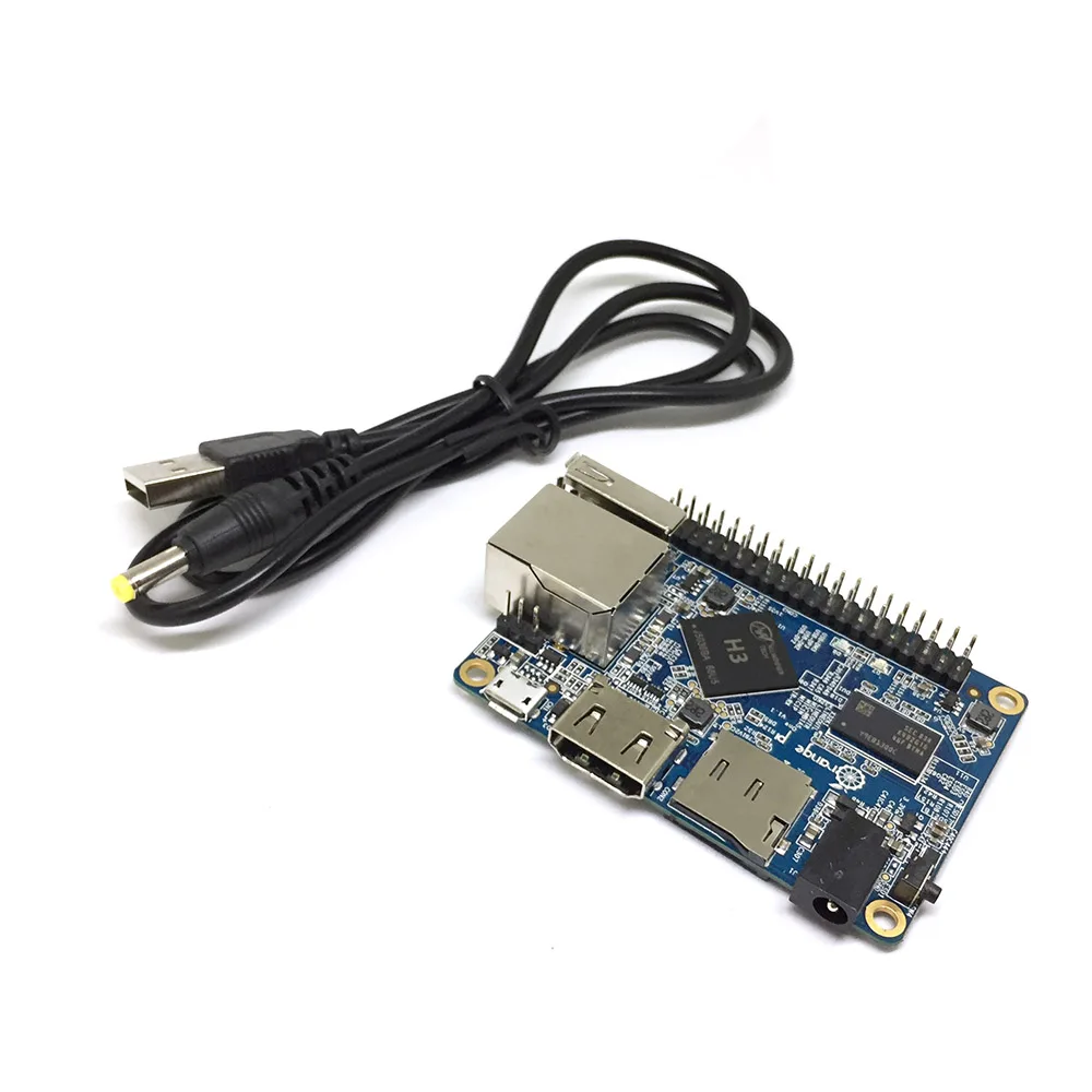 Микрокомпьютер Orange Pi One 1.2Ггц 512Мб LAN / миникомпьютер RDP GPIO с кабелем питания |