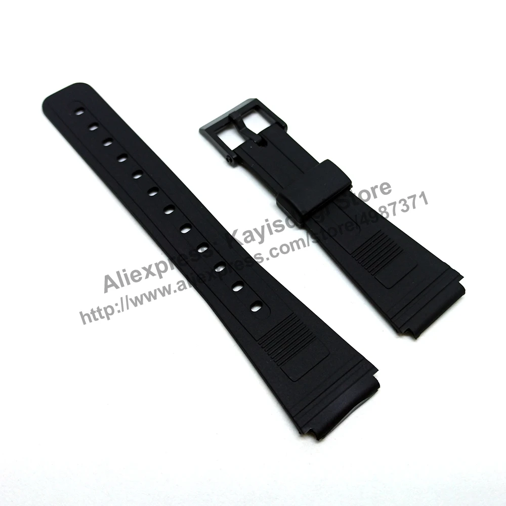 

19mm Black Rubber Watch Band / Strap compatible Casio DB-30 , DB-31 , FW-52W , FB-52WMKD , FB-52WTN