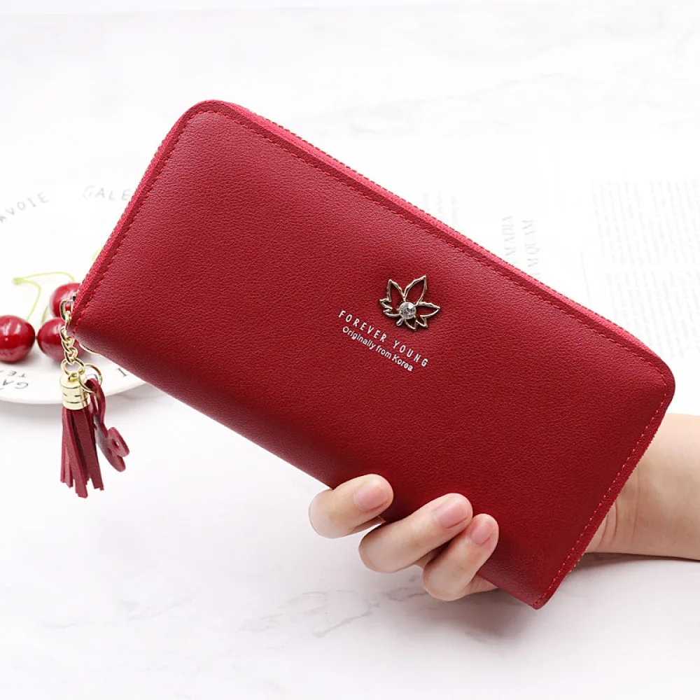 

Женский кошелек с держателем для карт, длинный модный кожаный дизайнерский Роскошный кошелек для монет на молнии, держатель для карт, кошел...