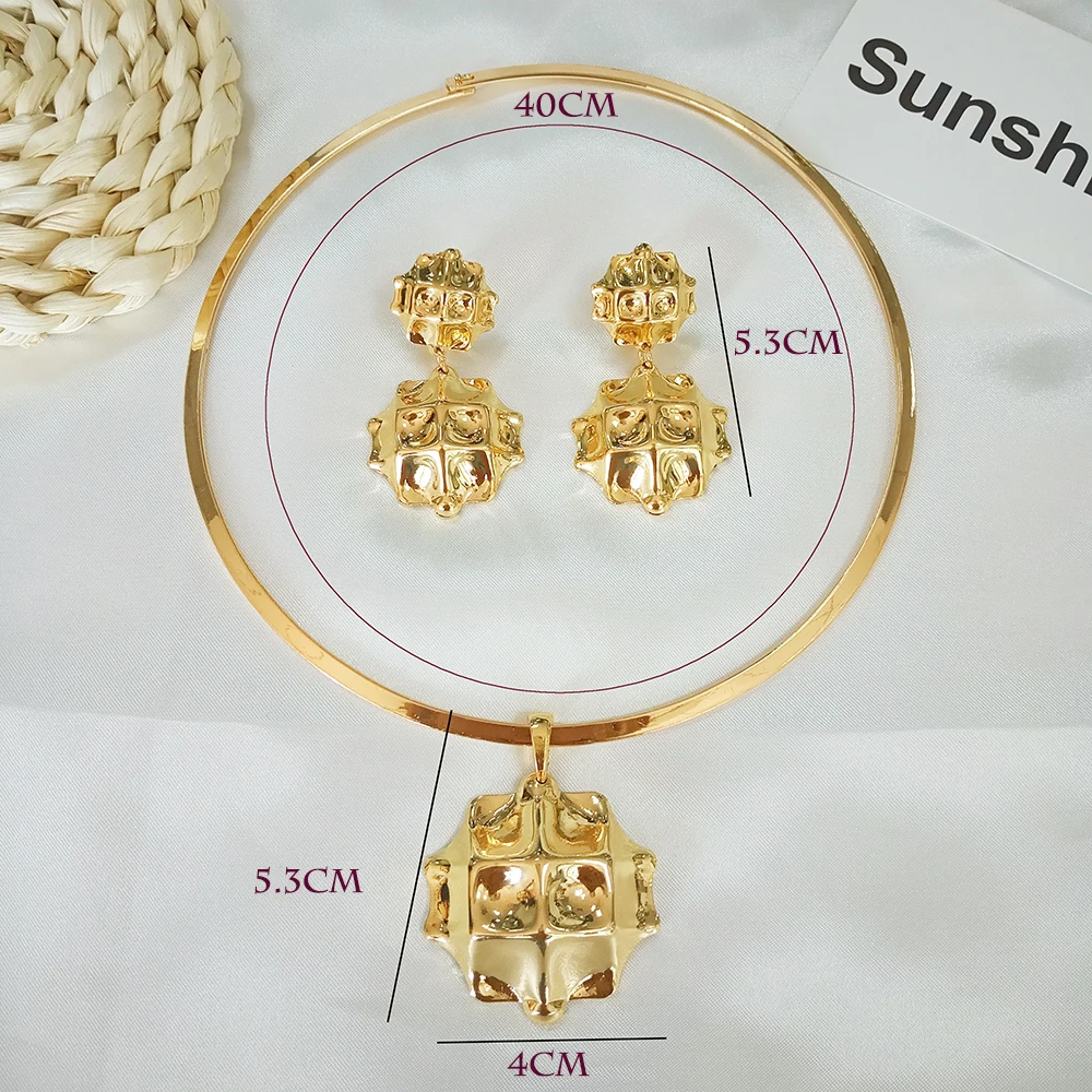 Новое ожерелье набор золото серебро Сережки для красивое женское кольцо с