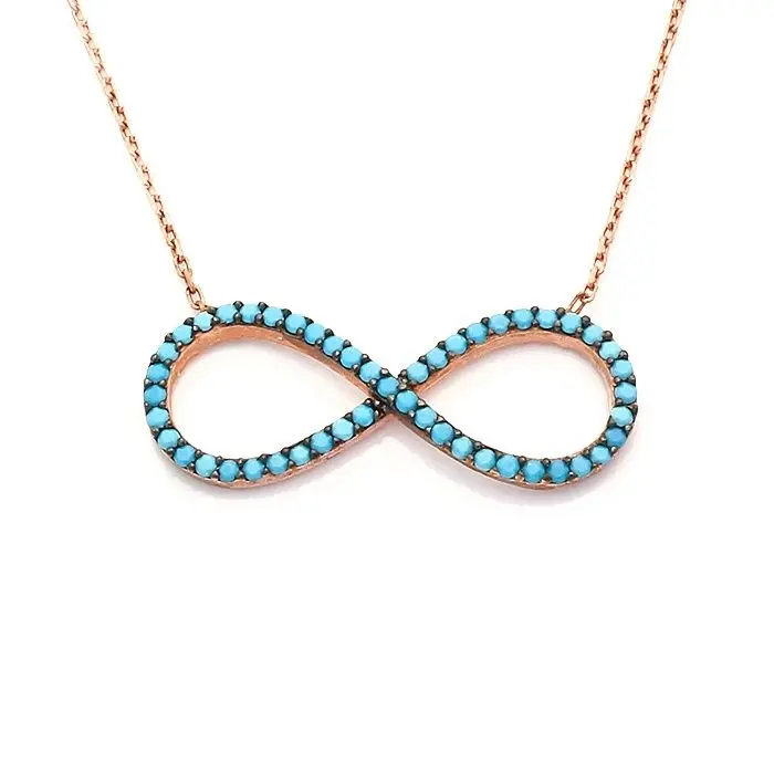 Женское Ожерелье из стерлингового серебра 925 пробы с имитацией бесконечности и