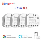 Двухсторонний измерительный выключатель SONOFF DUALR3, 2 клавиши, мини сделай сам, Wi-Fi, умный дом, таймер, дистанционное управление, поддержка Alexa Google Home