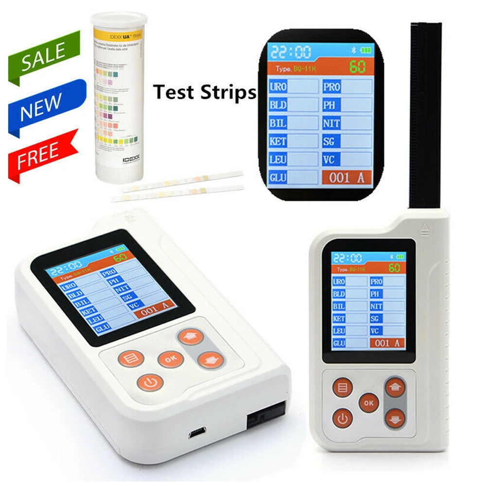 

Contec BC401 New Digital Urine Analyzer 11 Parameters With 100 PCS Test Strips