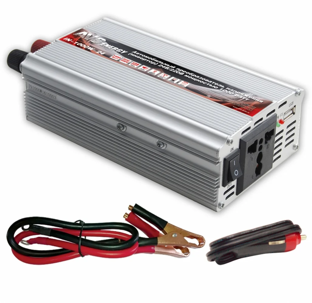 Инвертор автомобильный (адаптер) 24/220V &quot1000W &quot AVS IN-1000W-24 | Автомобили и мотоциклы