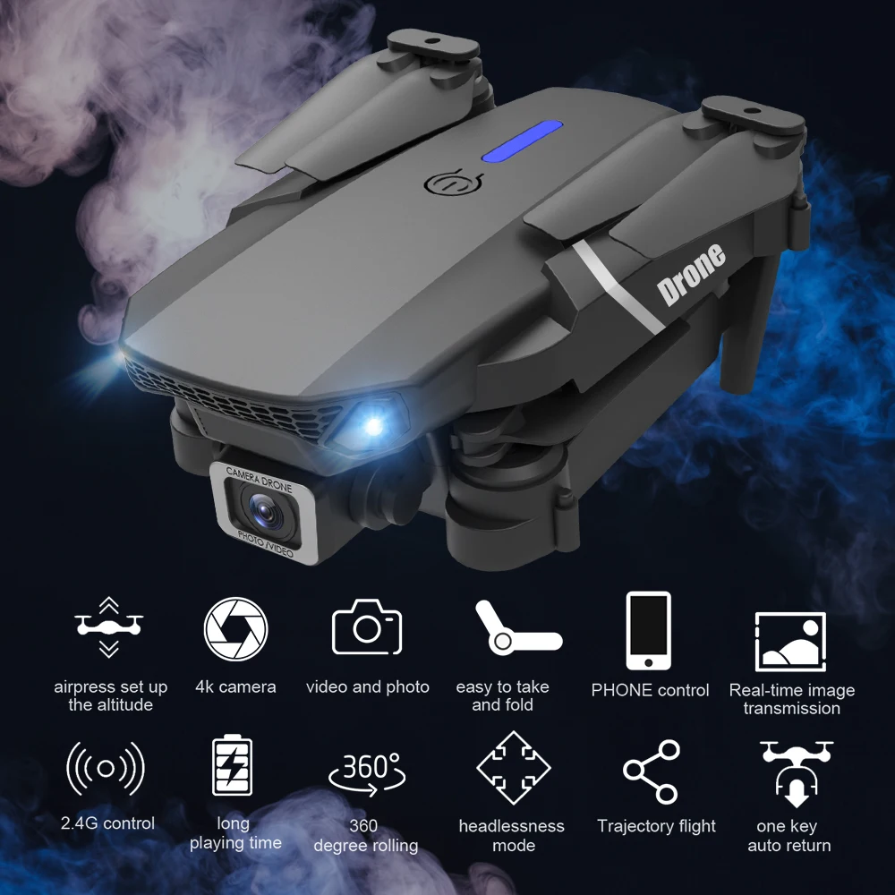Квадрокоптер E525 PRO RC с функцией обхода препятствий 4k Wi-Fi | Игрушки и хобби