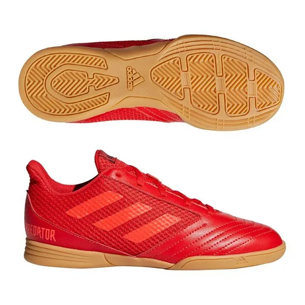 Детская домашняя футбольная обувь Adidas Predator 19 4 в красном цвете| |