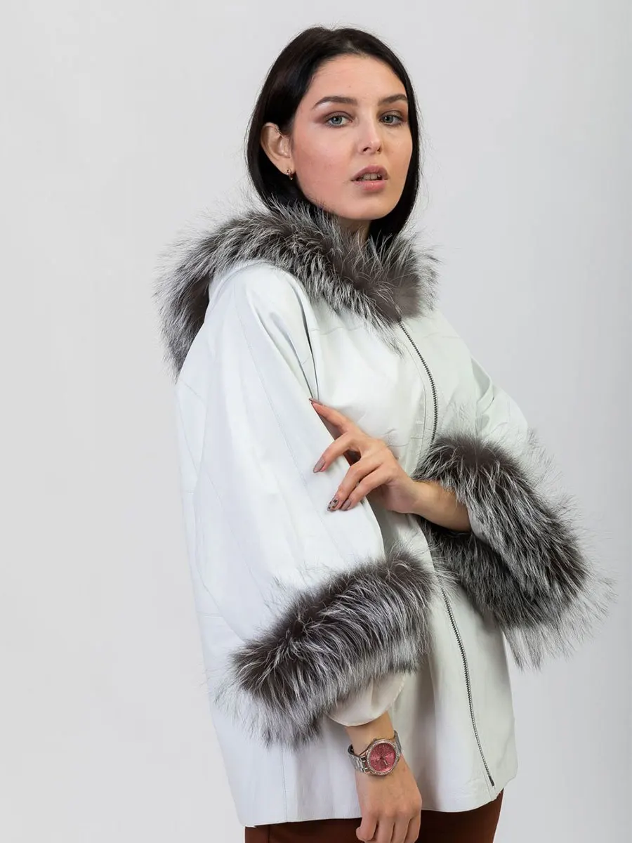 Winter Women's Winter Parka Real Fox Fur Coats With Genuine Sheepskin Leather Whole Skin 2021 Fur Coat Natural Fox Fur Jacket
