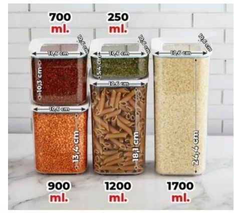 

9 pc High Quality Storage Box Food Storage Set Organizer Kitchen & Pantry