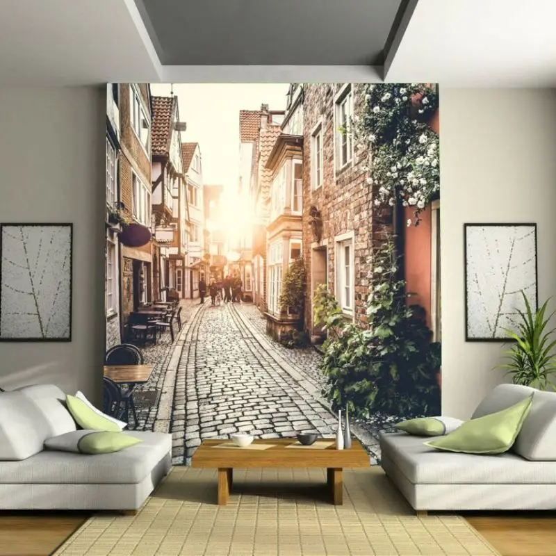 3D Фотообои обои на стену архитектура город заказ для зала кухни спальни детской