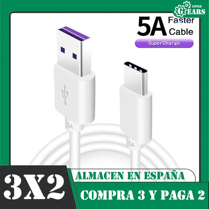 Кабель USB Type-C для быстрой зарядки 5 А 1 м 2 3 кабель передачи данных Huawei Xiaomi Samsung