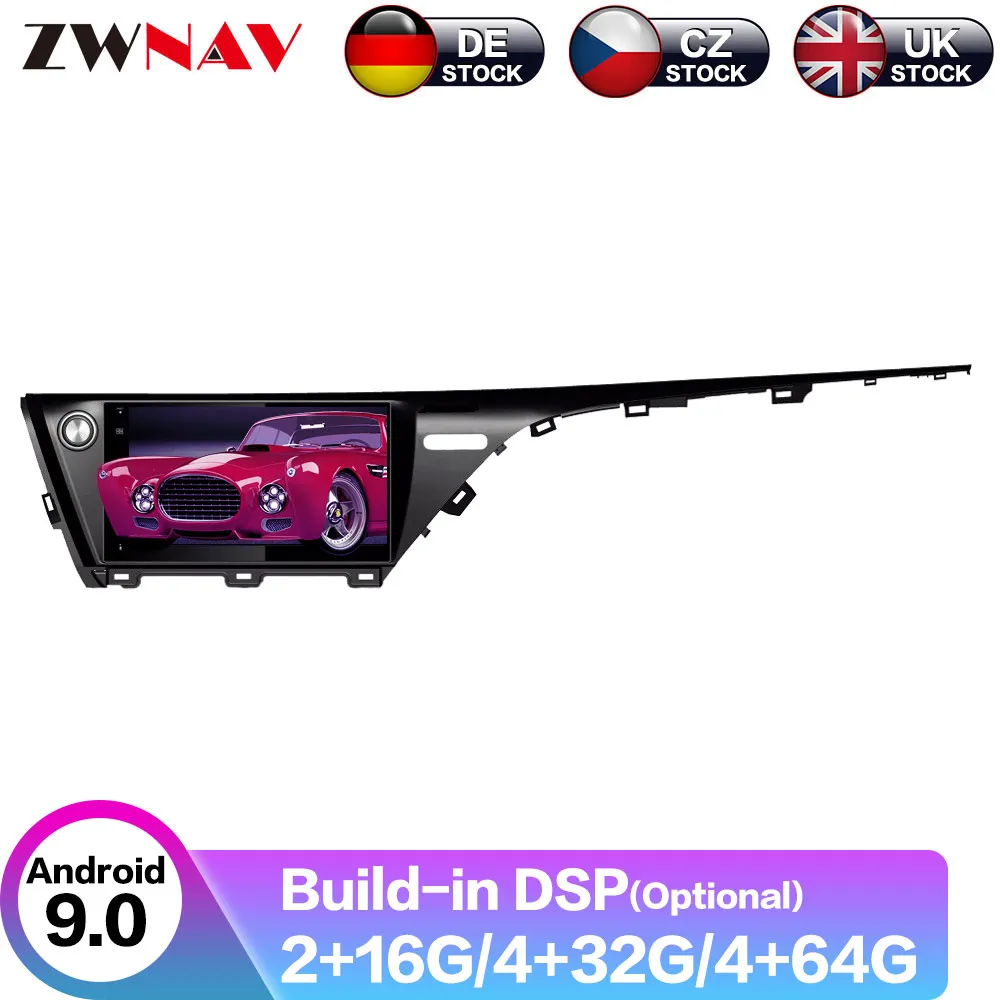 Автомобильный плеер с GPS навигацией Android 9 4 + 64 ГБ DSP IPS головное устройство для TOYOTA