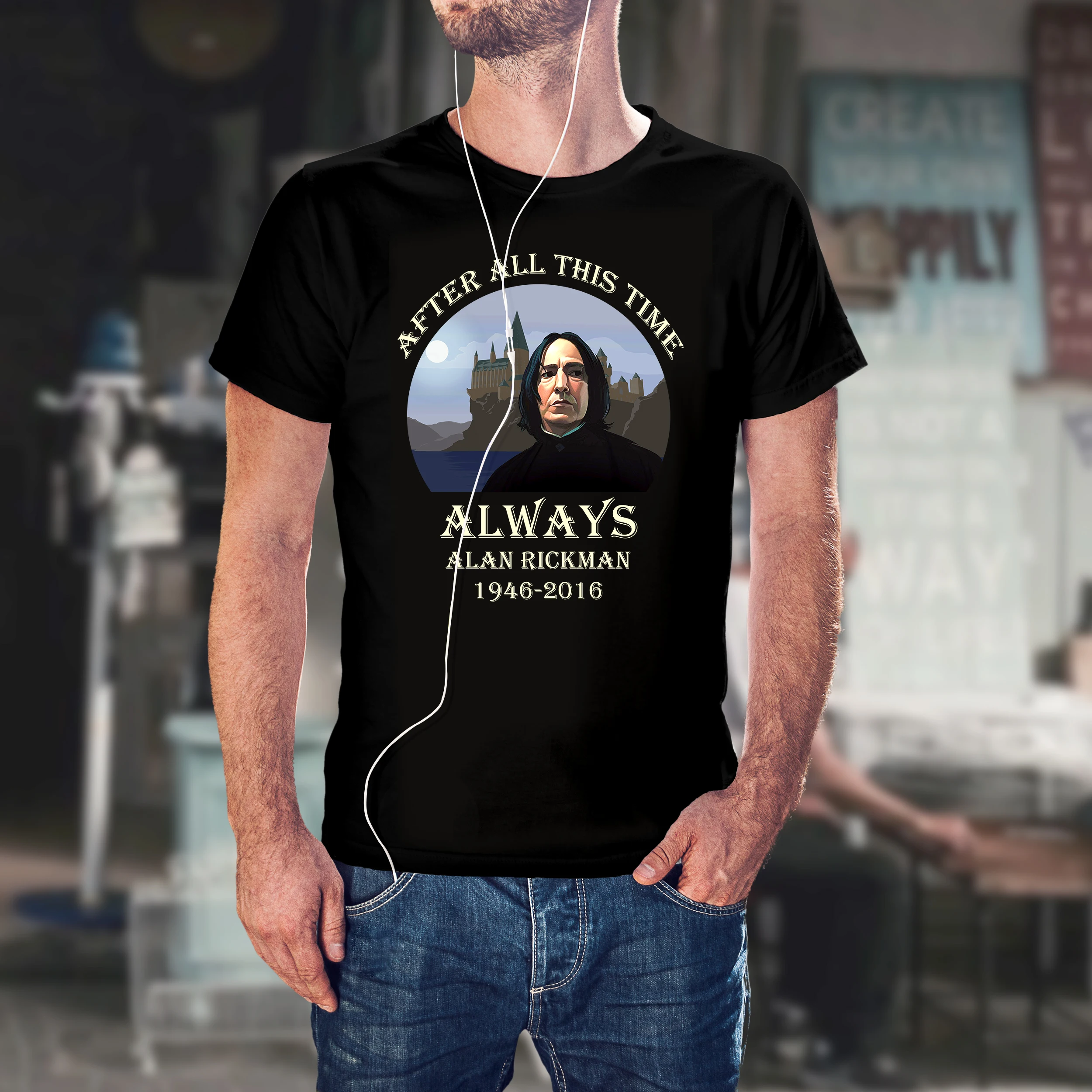 Северус Снейп в конце любого времени всегда Алан Рикман Мужская черная большая