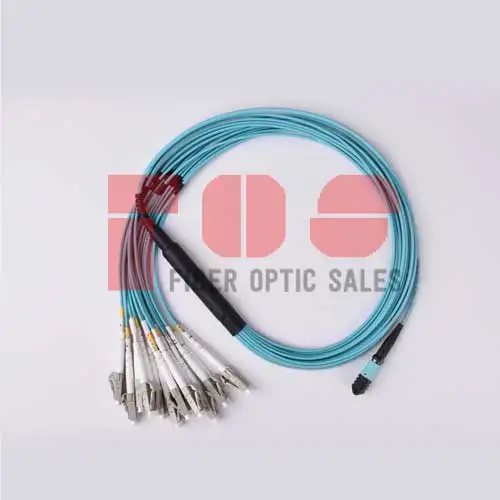 MPO мама к LC жгут/Fanout OM3 Тип B 24 волокна с низким уровнем потери патч-корд
