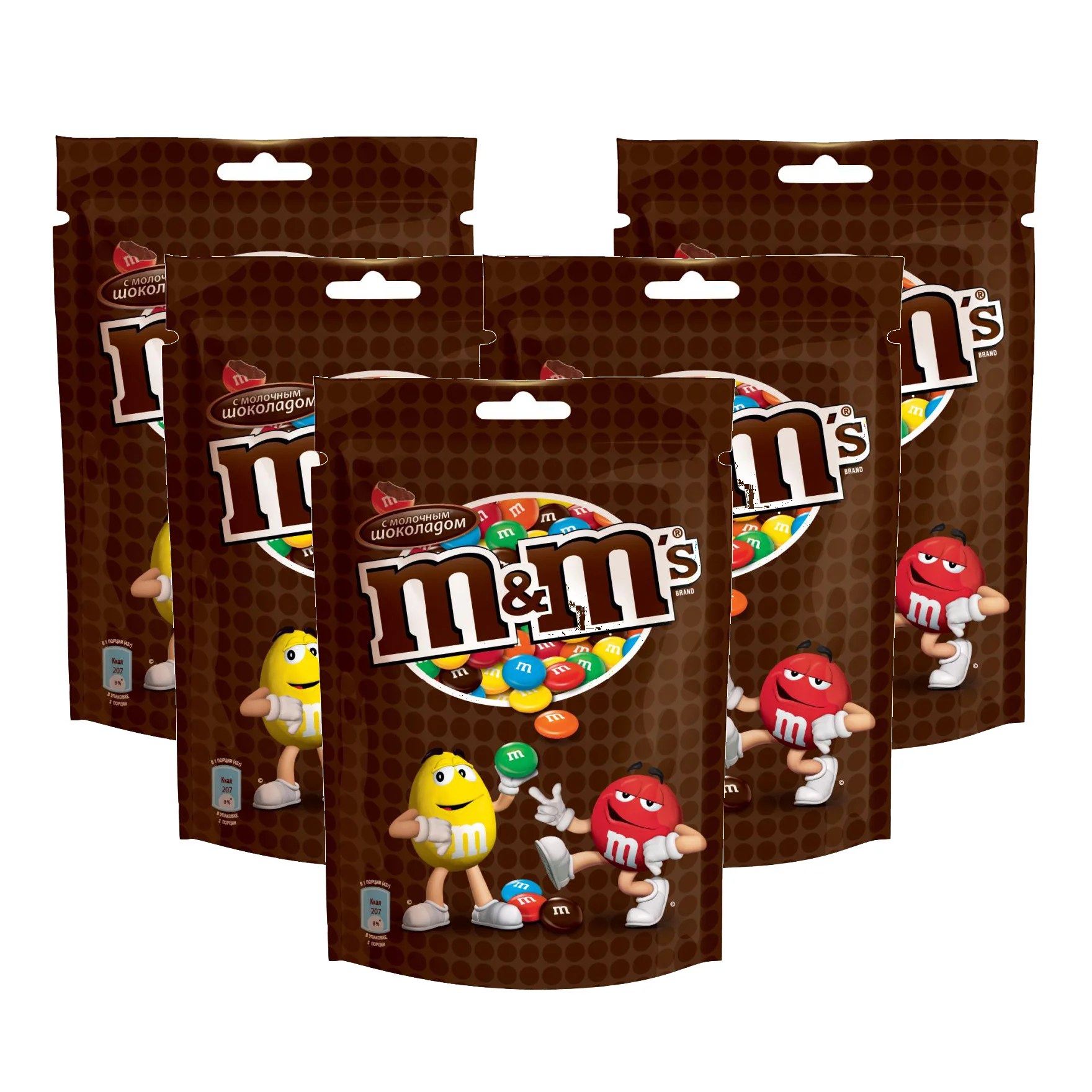 M&ampM`s конфеты Шоколадный 130 гр 5 упаковок | Продукты