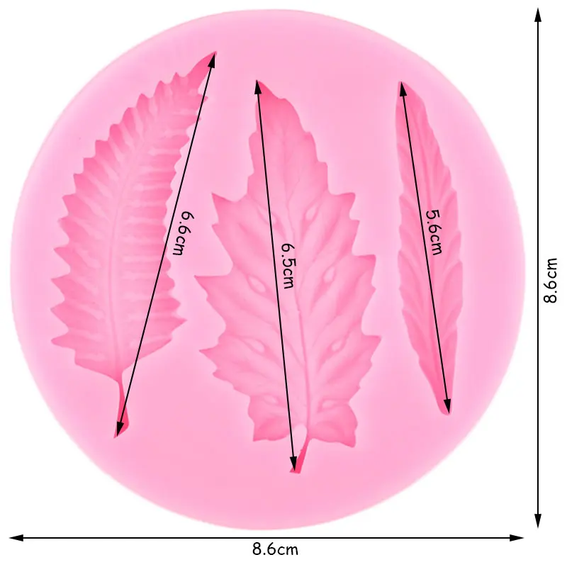 Силиконовая форма в виде листьев 3D Кристаллы ручной работы Носок с кекс фигурки