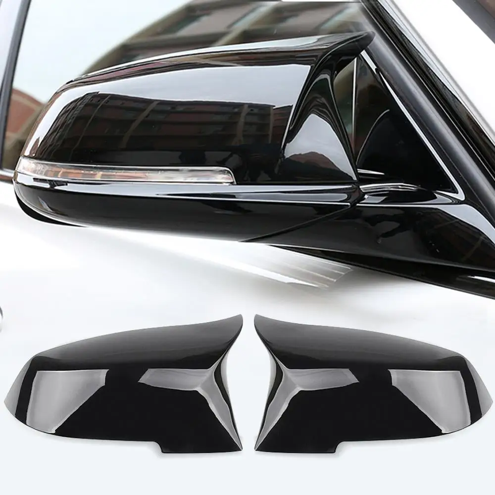 A Pair Gloss Black Car Rear View Mirror Cover Caps Replacement For BMW F20 F21 F22 For Left Hand Driver Side  Door Mirror  Cover