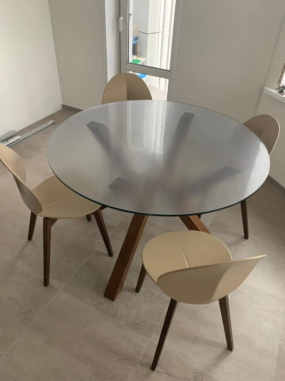Силиконовая скатерть прозрачная матовая . гибкое (мягкое) стекло на стол FOR DESK.