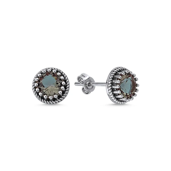 

Silver 925 Sterling Round Zultanite Engagement Earrings