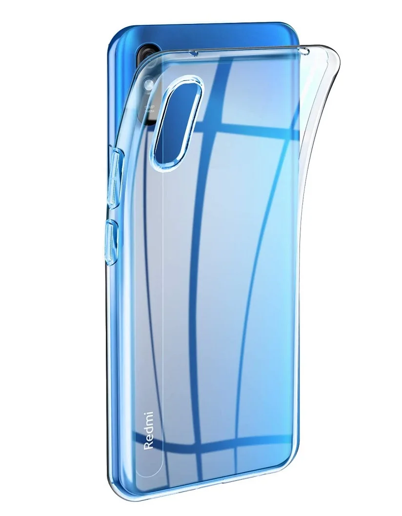 Чехол для XIAOMI REDMI 9A прозрачный гелевый 100% гибкий хорошее качество идеально