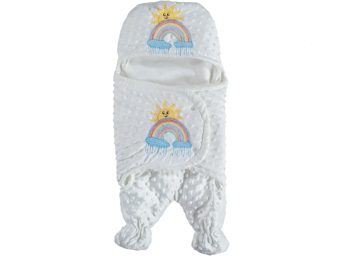 

Newborn baby Footed Swaddle Blanket Rainbow figure Soft Swaddle