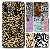 fashion sexy leopard grain phone case for iphone 11 12 13 pro max 7 8 se xr xs max 5 5s 6 6s plus soft silicone cover coque