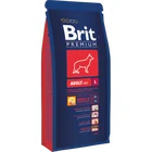 Корм сухой для взрослых собак BRIT Premium Adult L для крупных пород, 15кг