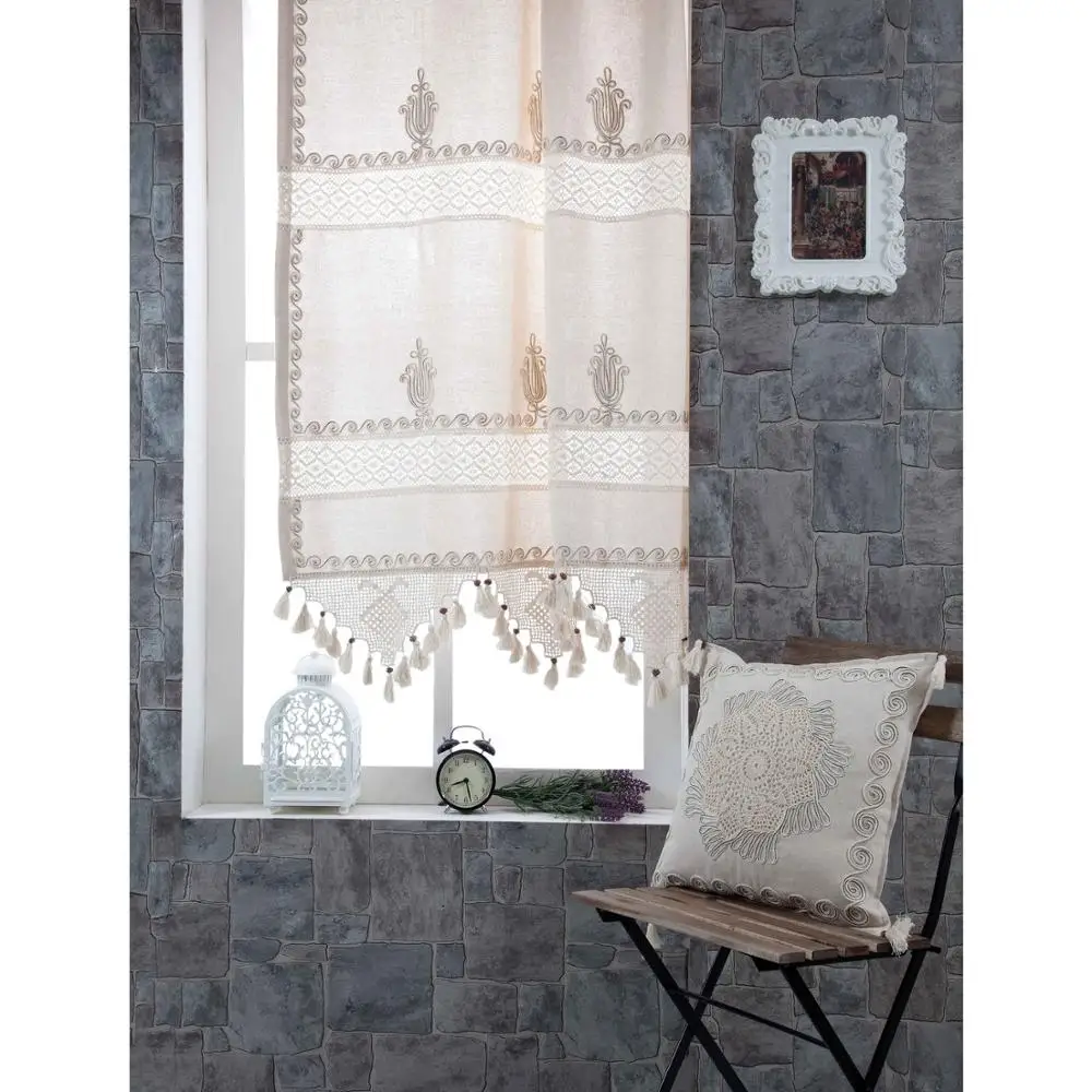 Натуральные оригинальные занавески HIERA специальная вышивка Турецкая ткань для