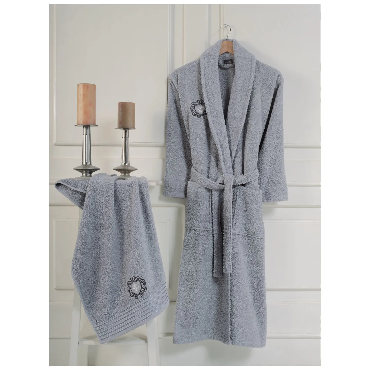 

100% Cotton 2021 Trend Quality Bath Towel Unisex Male-Female 1 Bathrobe And Hand For Suit Fashion Hot Tub Accessory Kombin Textile