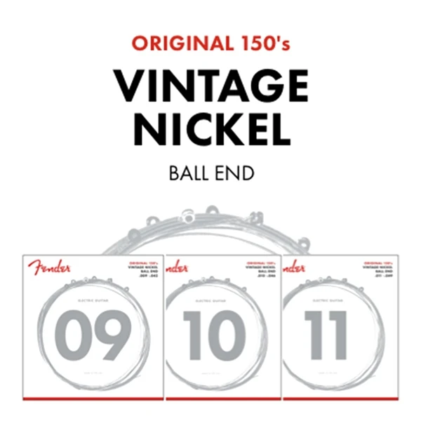 

Fender 150's Original Pure Nickel Electric Guitar Strings - 150L 150R 150M