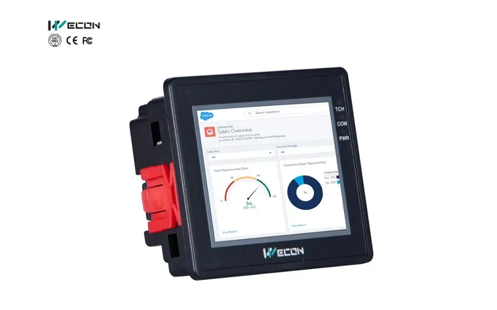 Wecon 3 5 дюйма интерфейс человеческого станка с поддержкой большинства PLCs для того