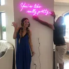 Неоновая вывеска на заказ, которая выглядит как очень красивая светодиодная лампа, логотип, художественное оформление бара, паба, клуба, настенное украшение, декор для свадебной вечеринки