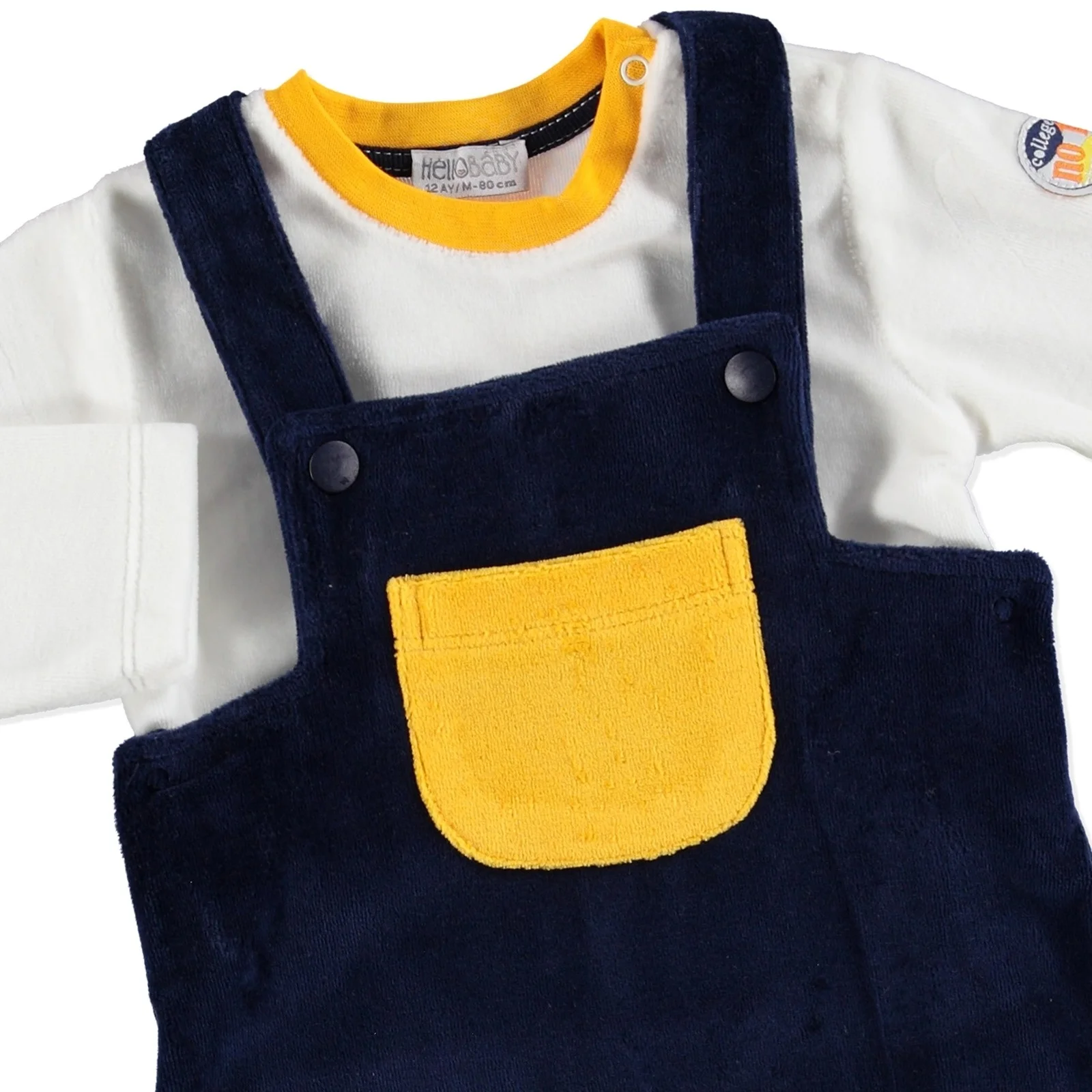 Ebebek HelloBaby маленький чемпион Детский свитшот бархатный комбинезон |