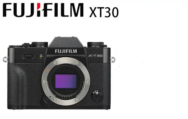 Новая беззеркальная цифровая камера Fujifilm X-T30 XT30 с фотографией в черном цвете |